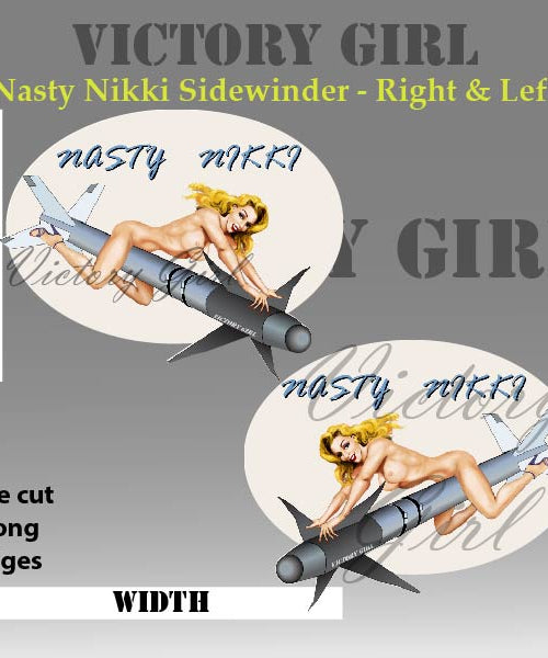 Nasty Nikki on Sidewinder Vinyl Decal Sticker