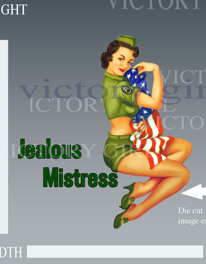 Jealous Mistress - Staff Sgt Green Fatigues Vinyl Decal Sticker