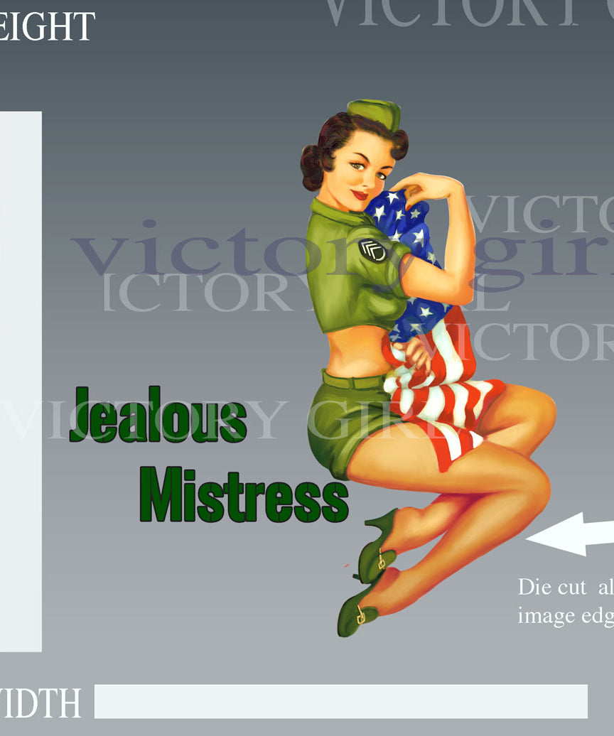 Jealous Mistress - Staff Sgt Green Fatigues Vinyl Decal Sticker