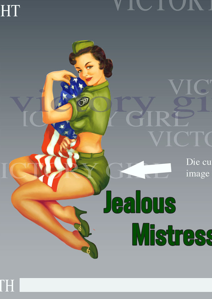Jealous Mistress - Staff Sgt Green Fatigues Vinyl Decal Sticker