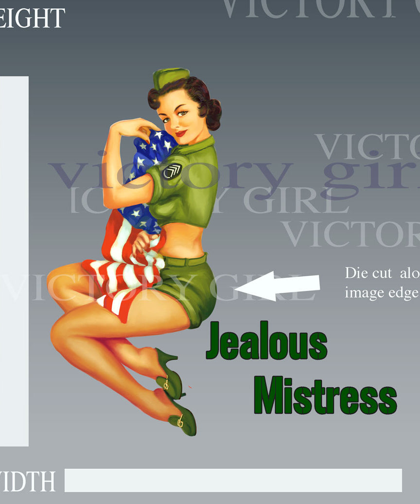Jealous Mistress - Staff Sgt Green Fatigues Vinyl Decal Sticker