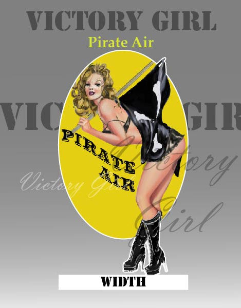 Pirate Air - with Background Vinyl Decal Sticker