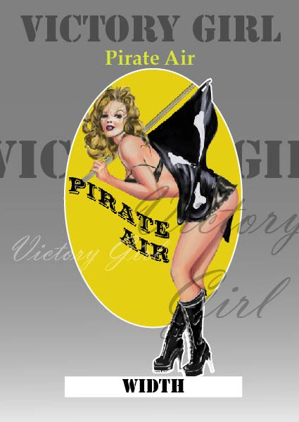 Pirate Air - with Background Vinyl Decal Sticker