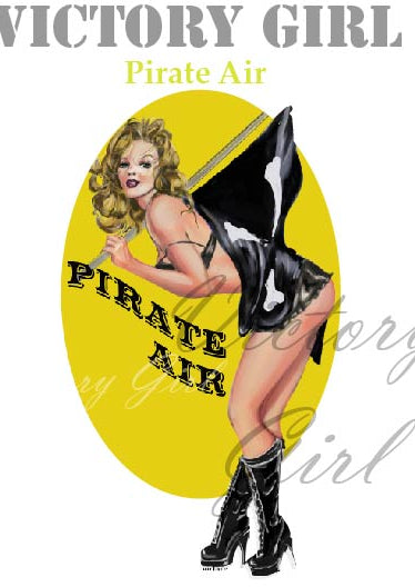 Pirate Air - with Background Vinyl Decal Sticker