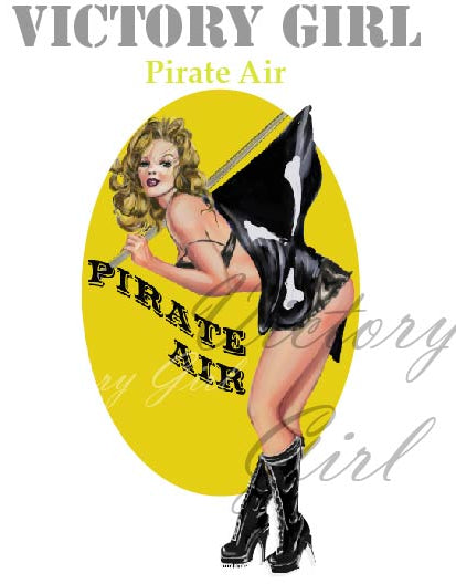 Pirate Air - with Background Vinyl Decal Sticker