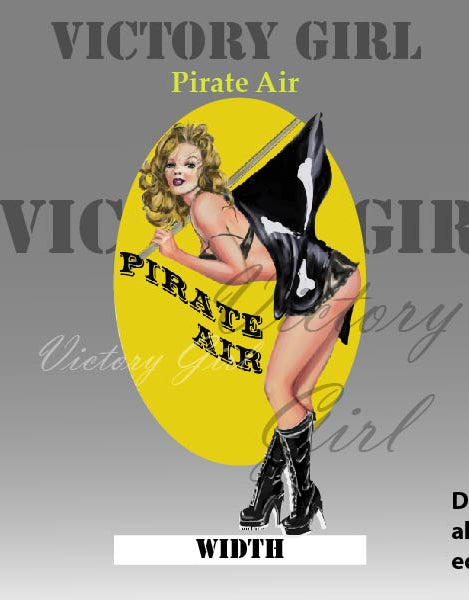 Pirate Air - with Background Vinyl Decal Sticker