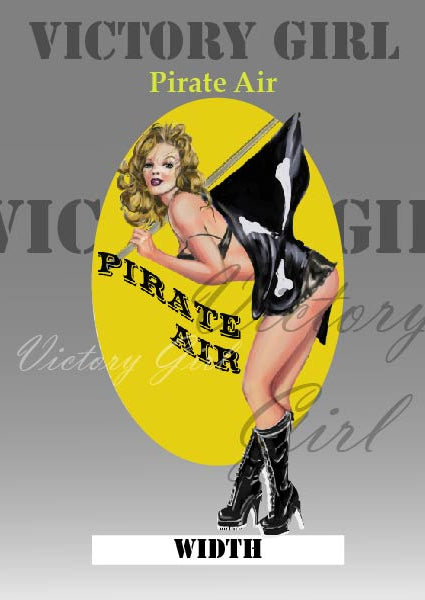 Pirate Air - with Background Vinyl Decal Sticker