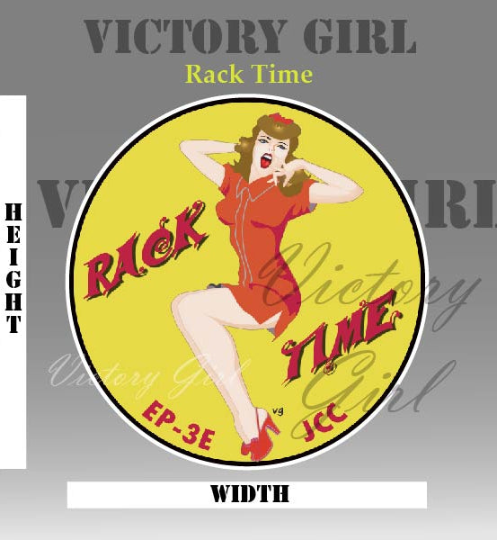 Rack Time Nose Art Vinyl Decal Sticker