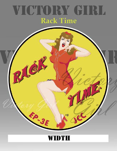 Rack Time Nose Art Vinyl Decal Sticker