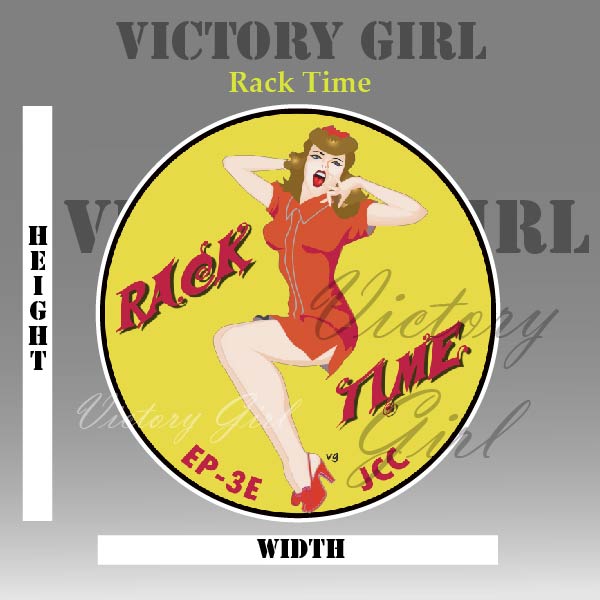Rack Time Nose Art Vinyl Decal Sticker