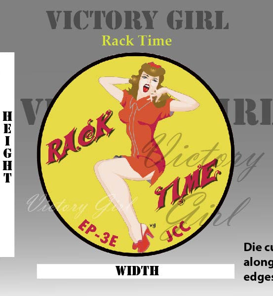 Rack Time Nose Art Vinyl Decal Sticker
