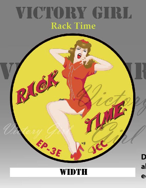 Rack Time Nose Art Vinyl Decal Sticker