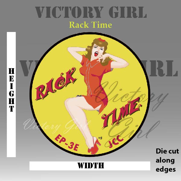 Rack Time Nose Art Vinyl Decal Sticker