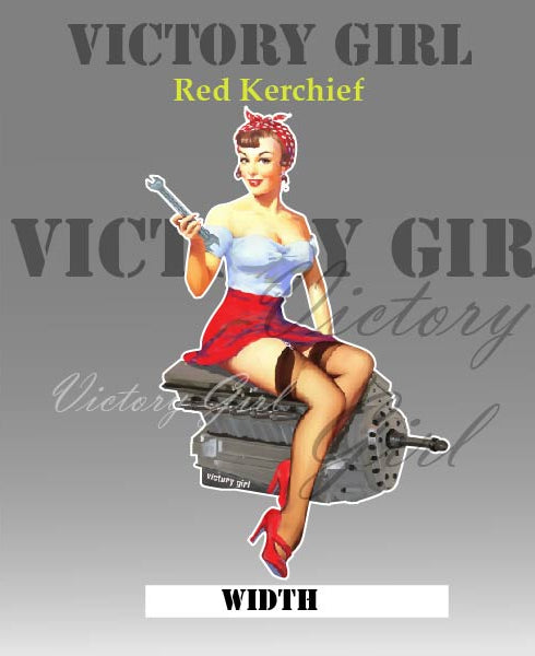 Red Kerchief Nose Art Vinyl Decal Sticker