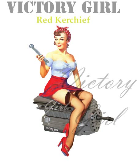 Red Kerchief Nose Art Vinyl Decal Sticker