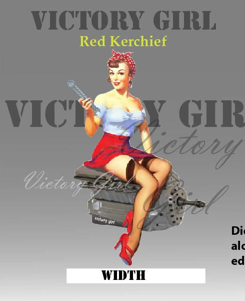 Red Kerchief Nose Art Vinyl Decal Sticker