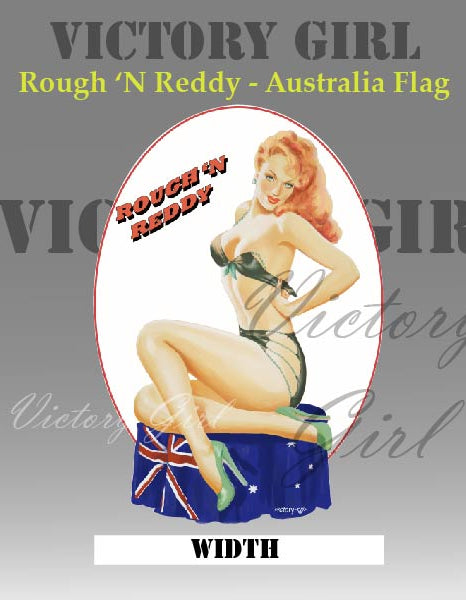 Rough Reddy - with Australian Flag Vinyl Decal Sticker