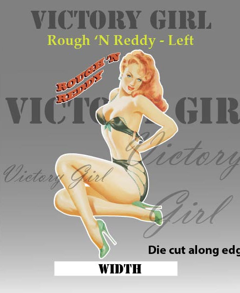 Rough 'N Reddy Nose Art Vinyl Decal Sticker