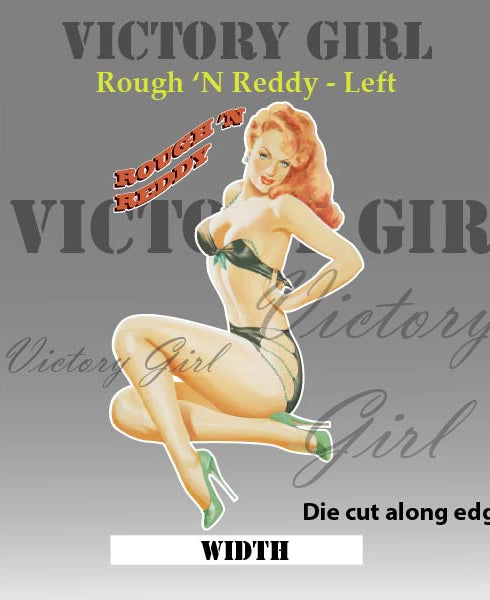 Rough 'N Reddy Nose Art Vinyl Decal Sticker