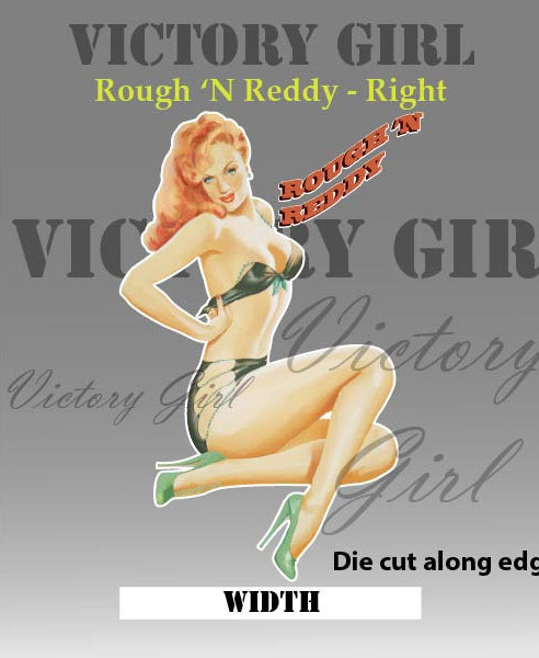 Rough 'N Reddy Nose Art Vinyl Decal Sticker