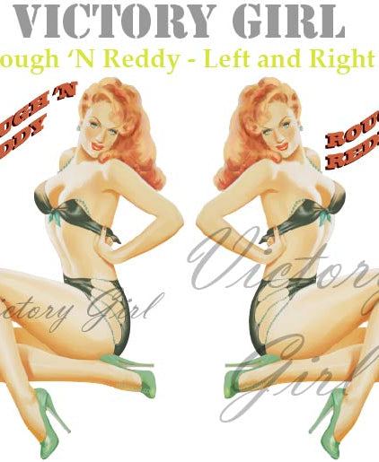 Rough 'N Reddy Nose Art Vinyl Decal Sticker