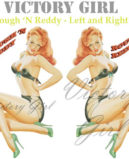 Rough 'N Reddy Nose Art Vinyl Decal Sticker
