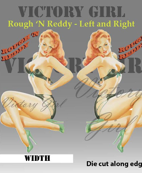 Rough 'N Reddy Nose Art Vinyl Decal Sticker