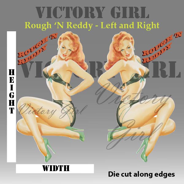 Rough 'N Reddy Nose Art Vinyl Decal Sticker