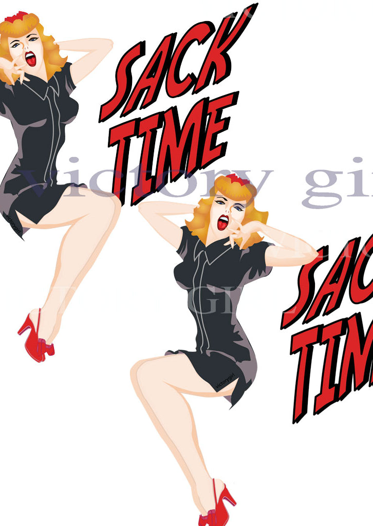 Sack Time - Black Dress Vinyl Decal Sticker