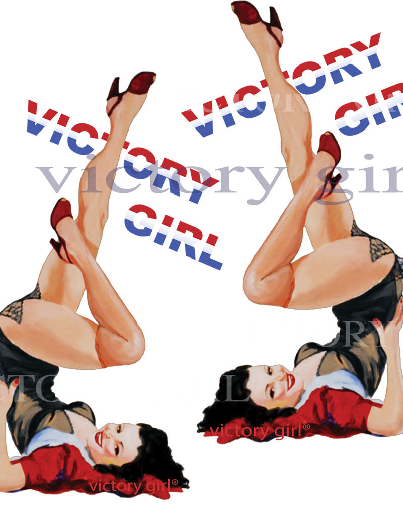 Victory Girl Nose Art Vinyl Decal Sticker