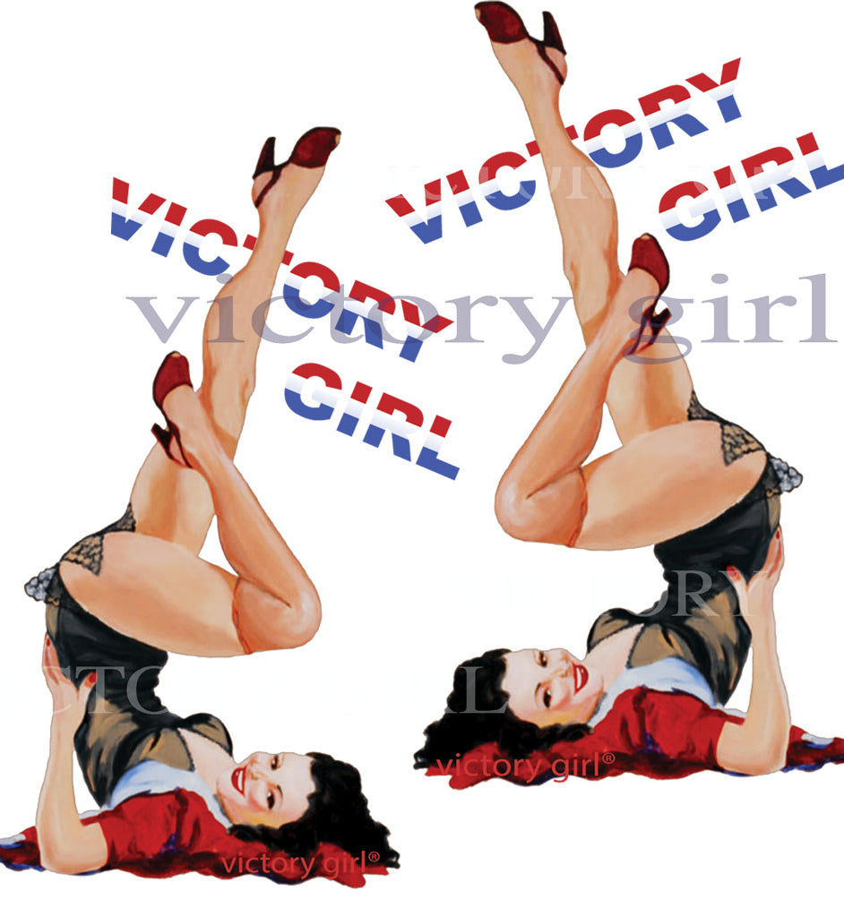 Victory Girl Nose Art Vinyl Decal Sticker