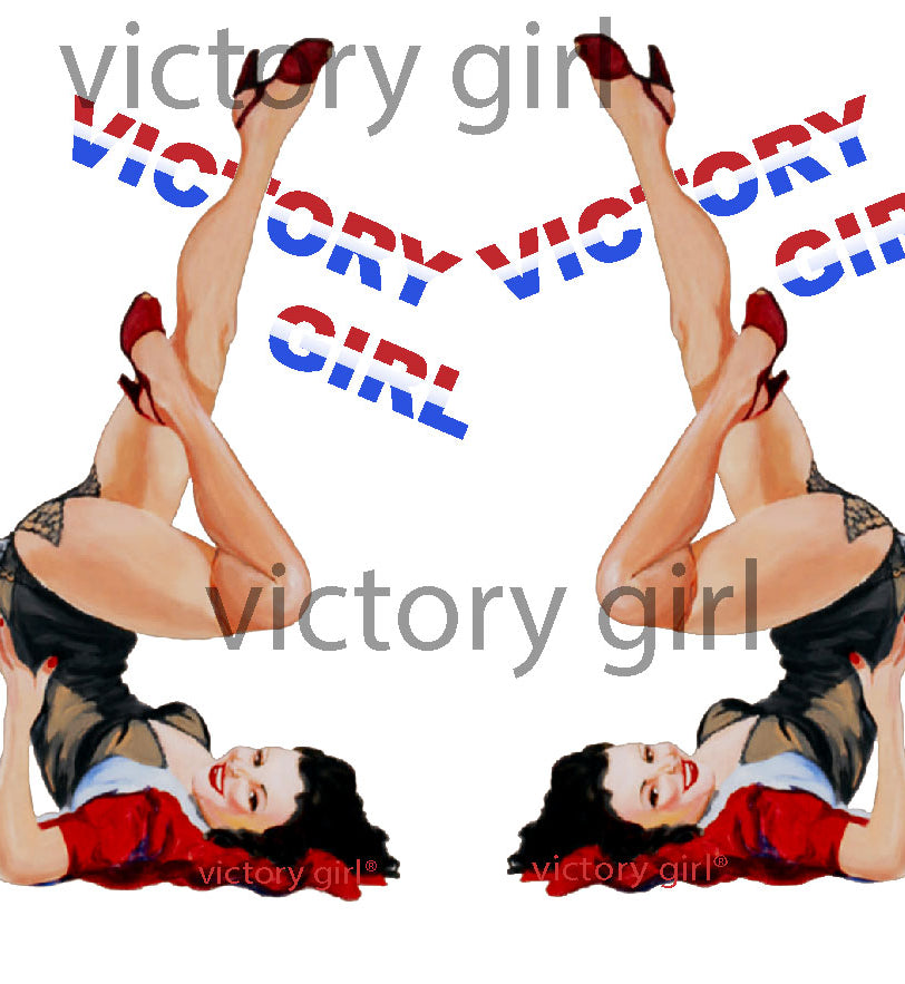 Victory Girl Nose Art Vinyl Decal Sticker