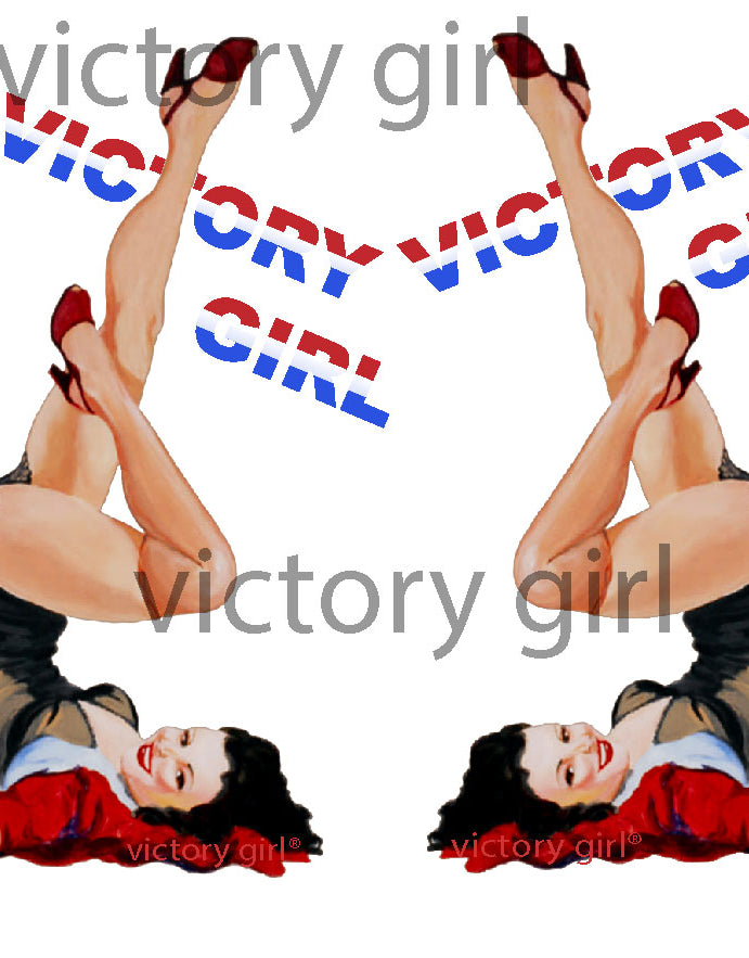 Victory Girl Nose Art Vinyl Decal Sticker