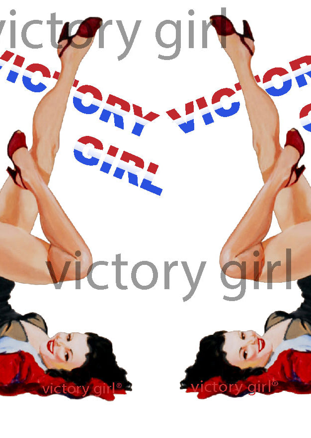 Victory Girl Nose Art Vinyl Decal Sticker