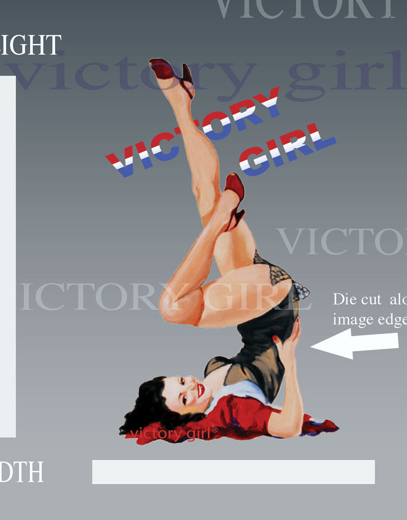 Victory Girl Nose Art Vinyl Decal Sticker