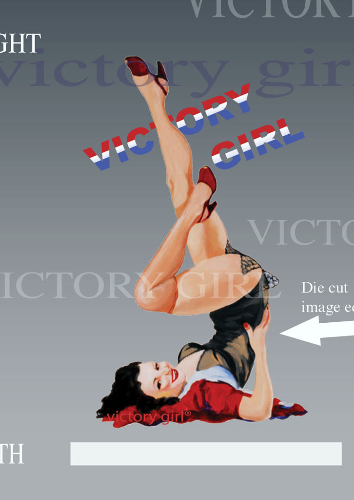 Victory Girl Nose Art Vinyl Decal Sticker