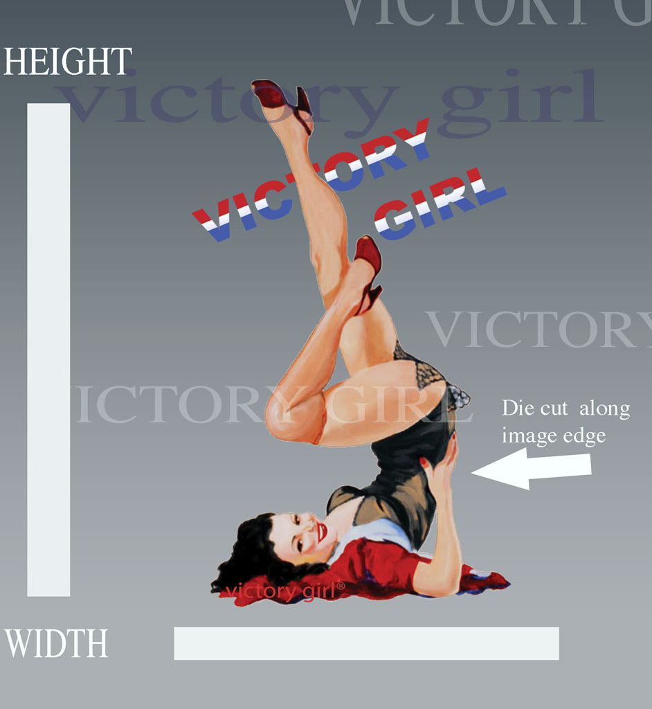 Victory Girl Nose Art Vinyl Decal Sticker