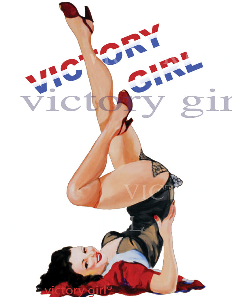 Victory Girl Nose Art Vinyl Decal Sticker