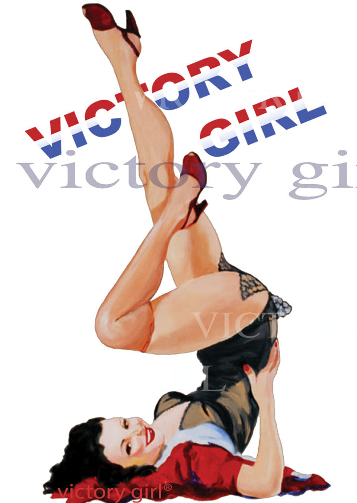 Victory Girl Nose Art Vinyl Decal Sticker