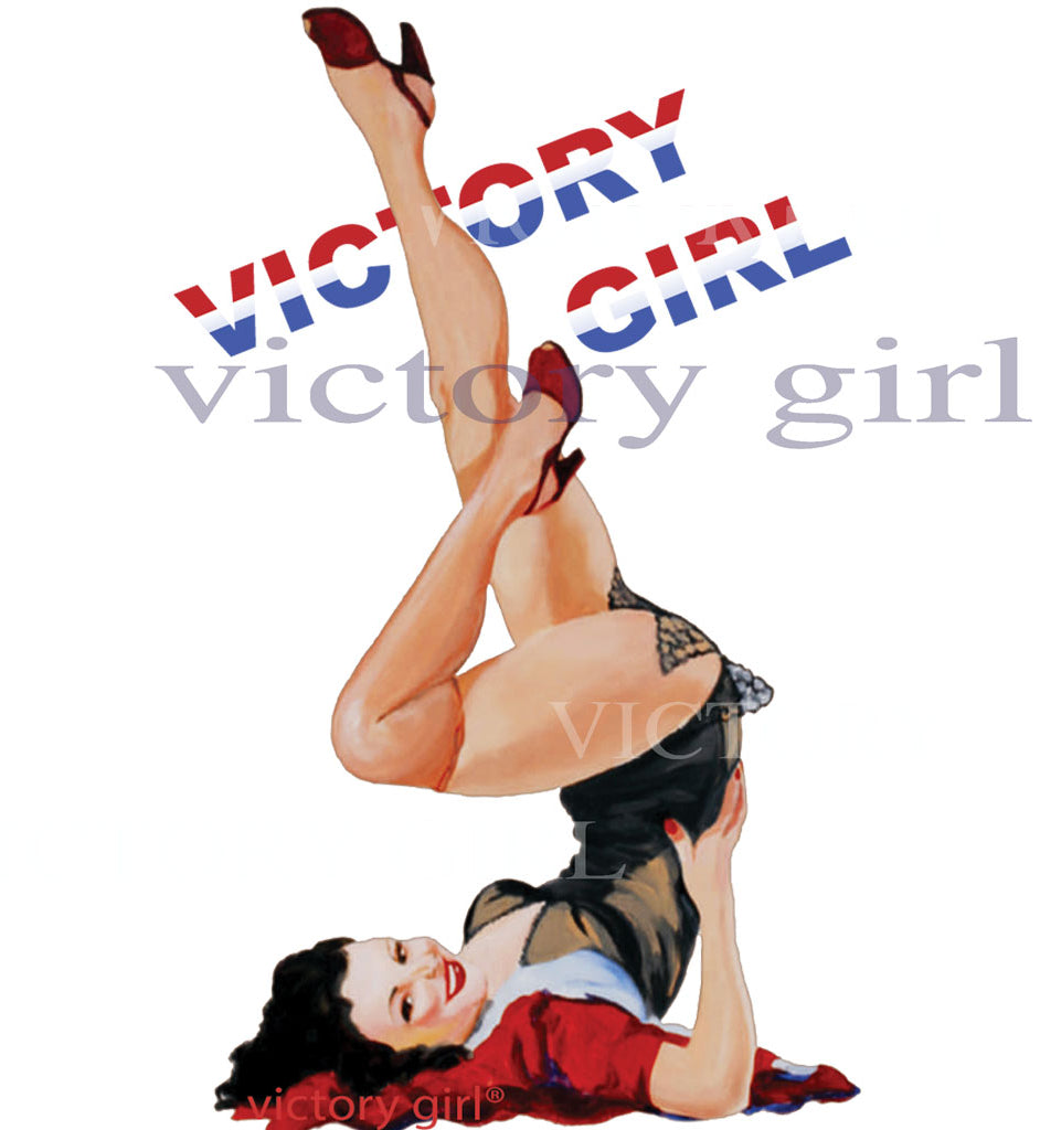 Victory Girl Nose Art Vinyl Decal Sticker