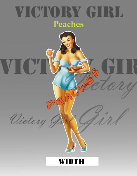 Peaches Nose Art Vinyl Decal Sticker