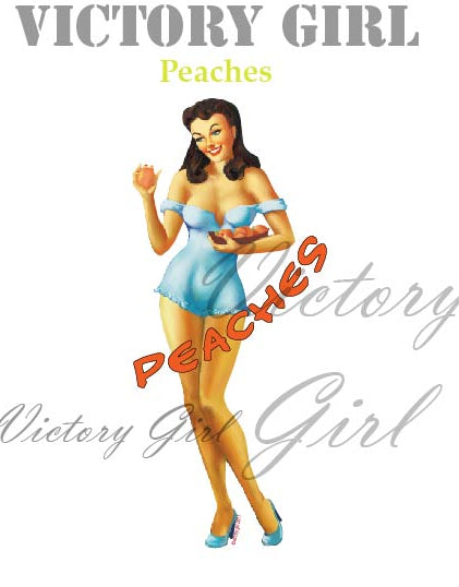 Peaches Nose Art Vinyl Decal Sticker