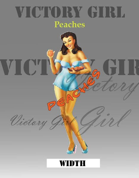 Peaches Nose Art Vinyl Decal Sticker