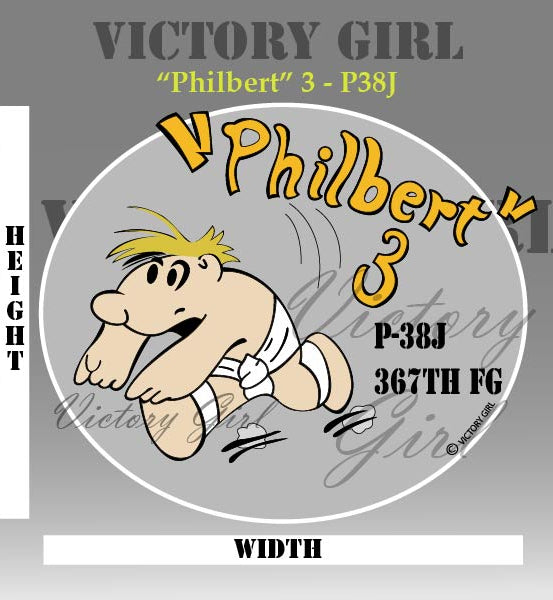 Philbert P-38 Vinyl Decal Sticker