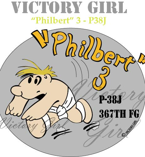Philbert P-38 Vinyl Decal Sticker