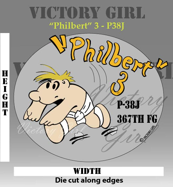 Philbert P-38 Vinyl Decal Sticker