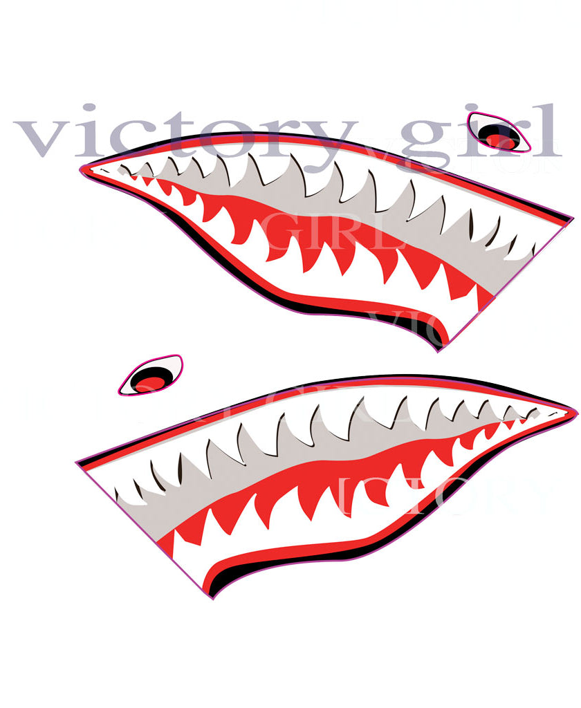 Shark Teeth-1 Vinyl Decal Sticker