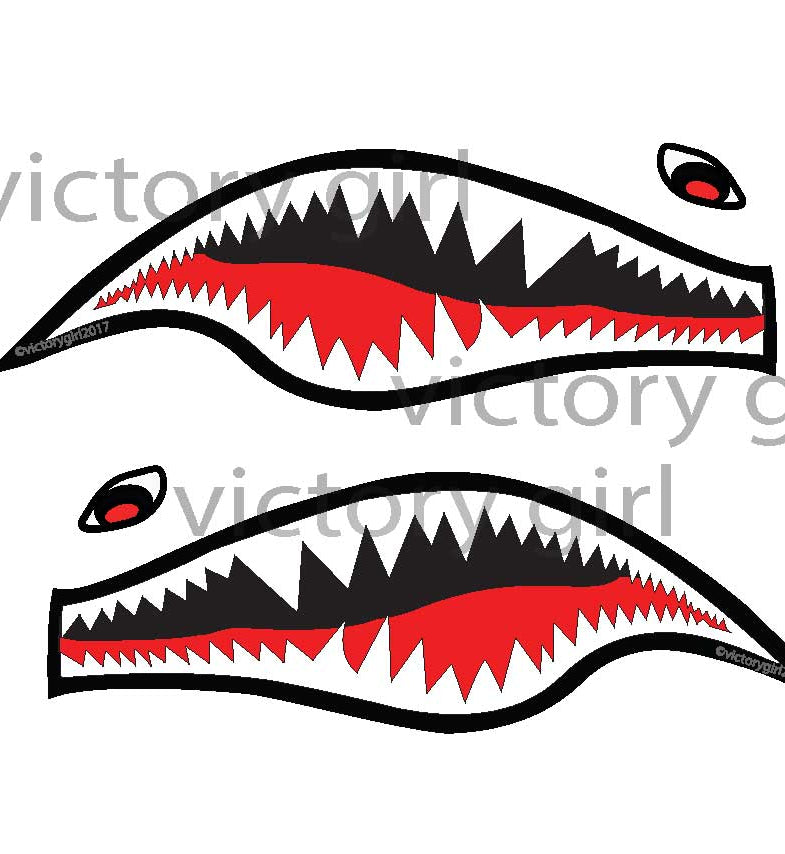 Shark Teeth-2 Vinyl Decal Sticker