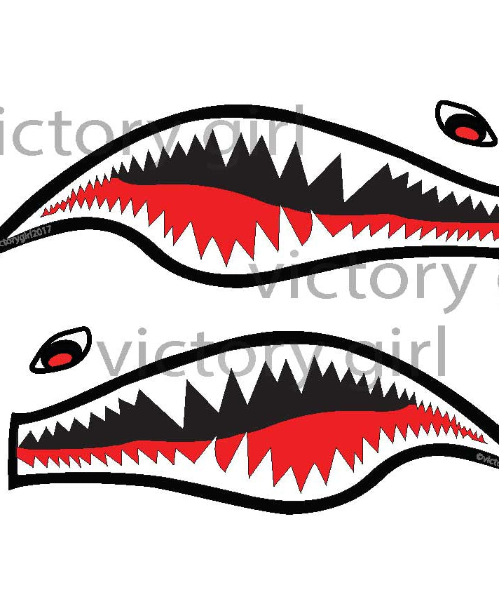 Shark Teeth-2 Vinyl Decal Sticker