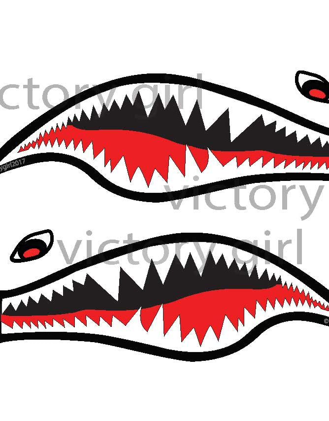 Shark Teeth-2 Vinyl Decal Sticker